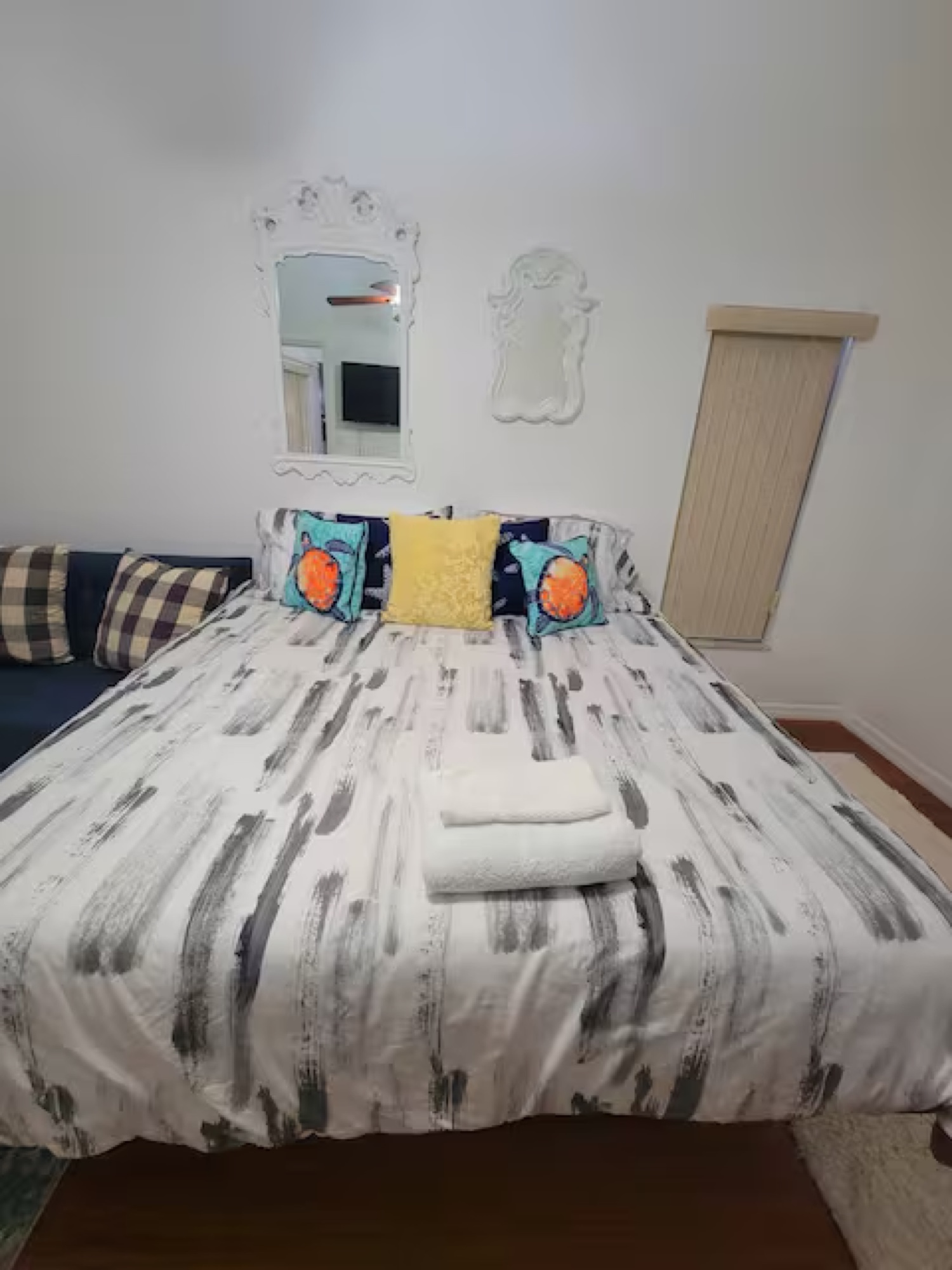 Primary bedroom with king bed